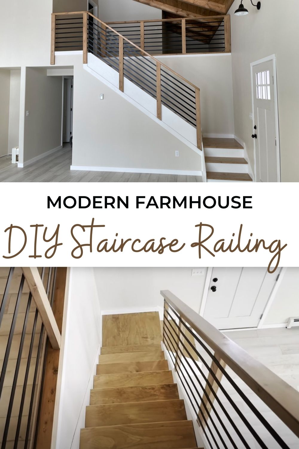 Modern Farmhouse DIY Staircase Railing Ana White   Modern Farmhouse DIY Staircase Railing  